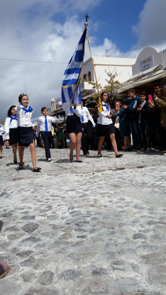 Good Friday parade in the Fira main square
