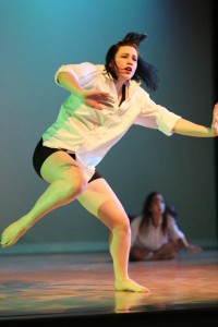 Student performer at the University of Mary Washington Performing Arts Club show