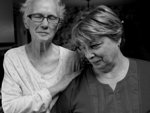 Lifelong friends pose together for the last time following a terminal cancer diagnosis, Charlottesville, Virginia
